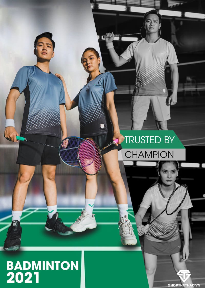 Áo Cầu Lông Nam Nữ AVT03 Vina Authentic Co Giãn Đa Chiều 01