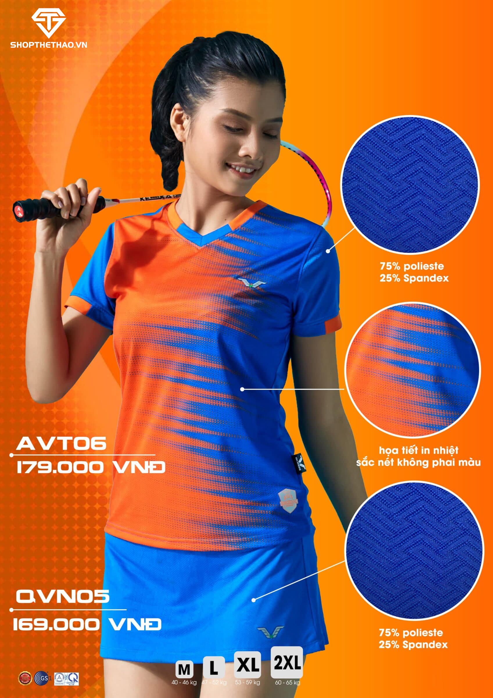 ao-cau-long-nam-nu-avt06-06 Áo Cầu Lông Nam Nữ AVT06 Co Giãn Đa Chiều, Thấm Hút Cực Nhanh 06