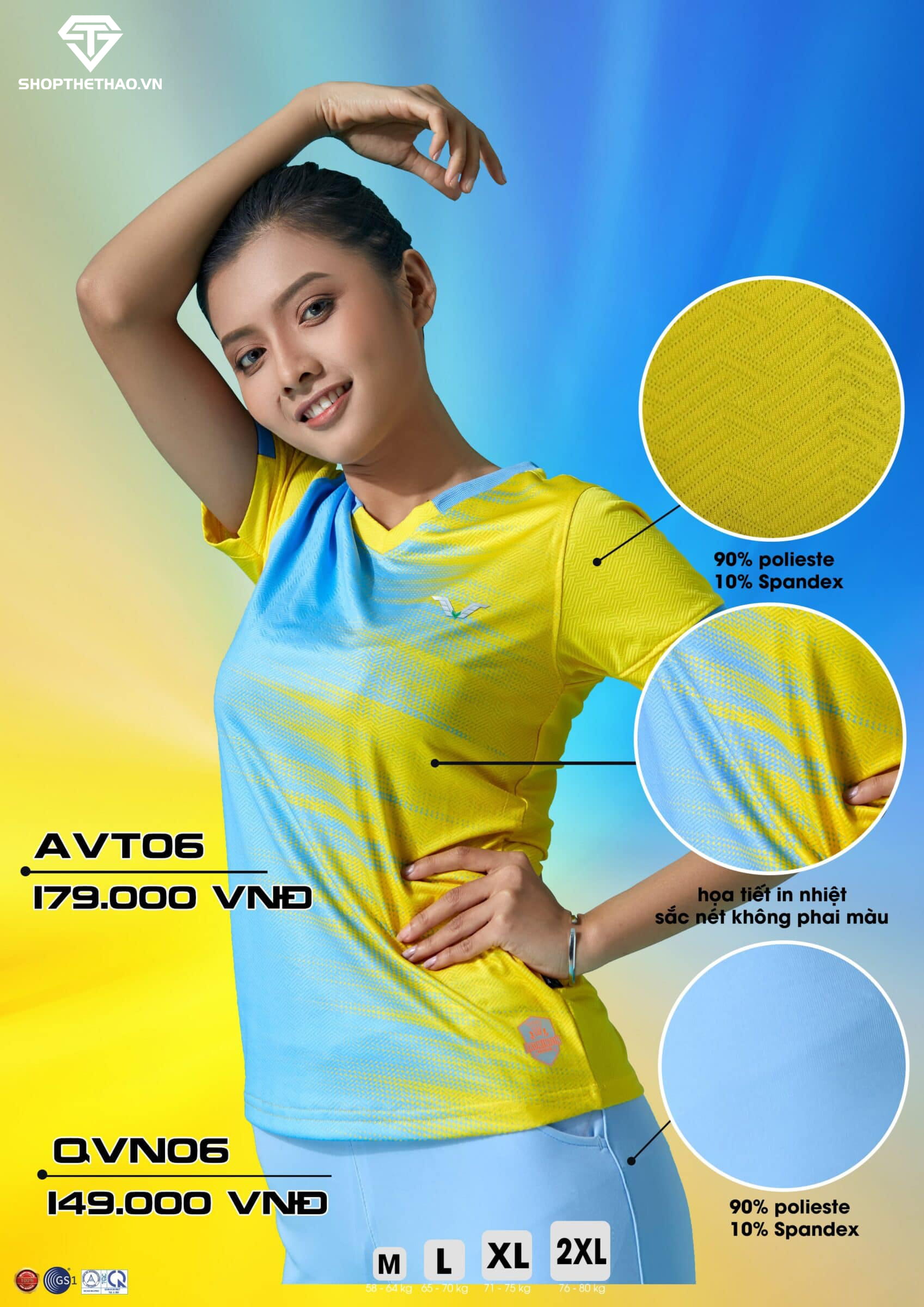 ao-cau-long-nam-nu-avt06-07 Áo Cầu Lông Nam Nữ AVT06 Co Giãn Đa Chiều, Thấm Hút Cực Nhanh 07