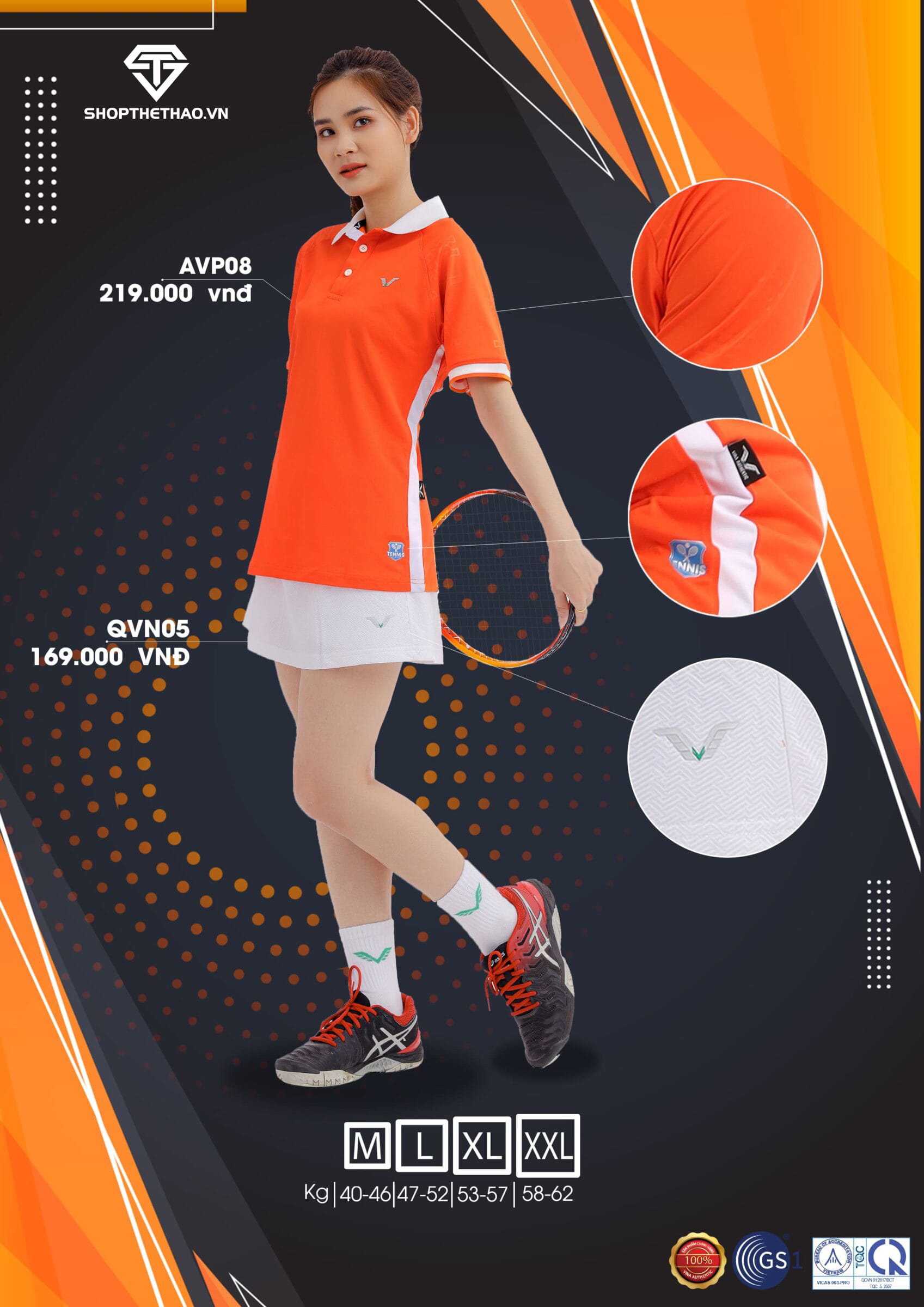 ao-cau-long-nu-avp08-04 Áo Cầu Lông, Tennis Nữ AVP08 Cổ Trụ Cao Cấp – Phong Cách Cuốn Hút 04