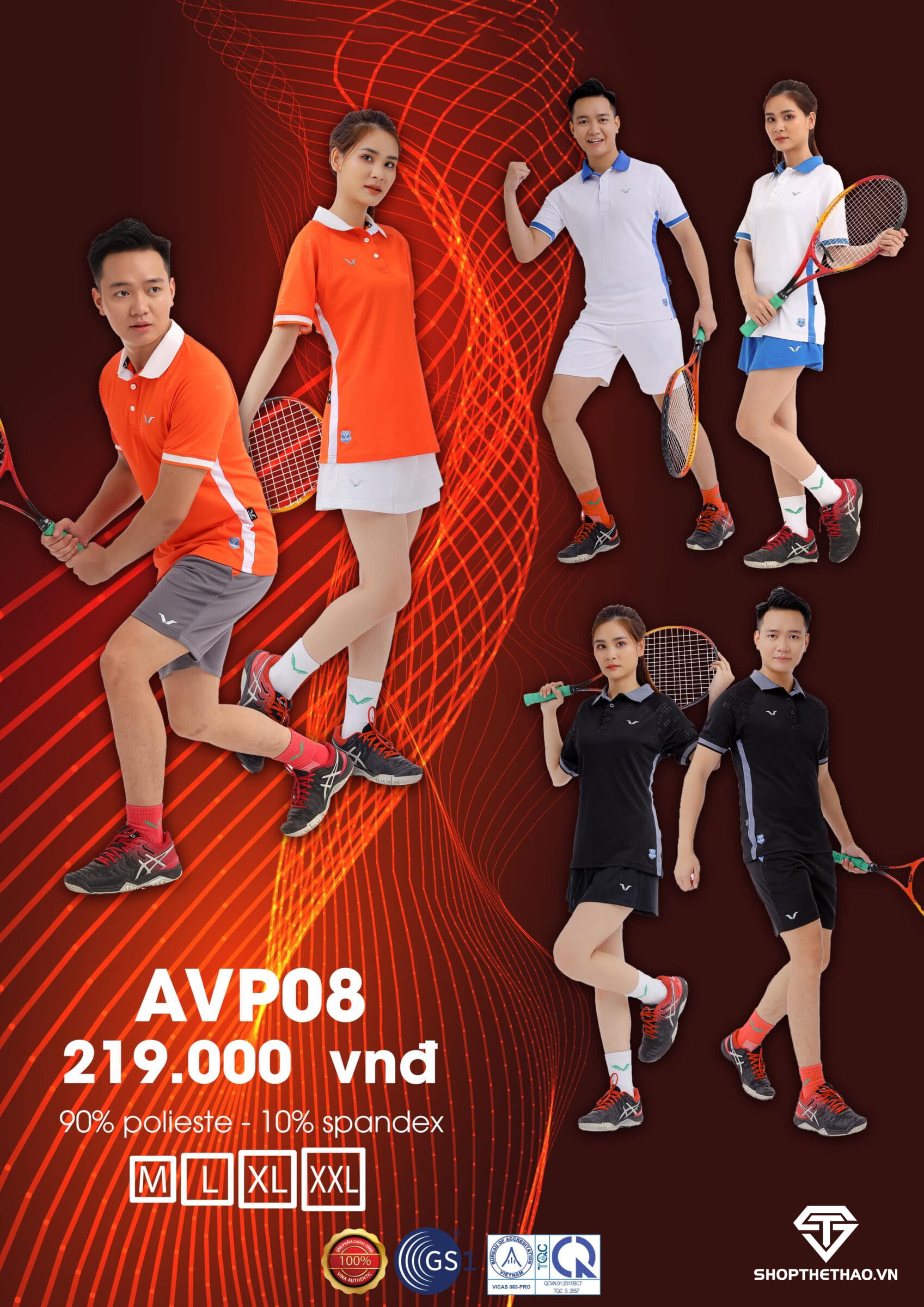 ao-cau-long-nu-avp08-05 Áo Cầu Lông, Tennis Nữ AVP08 Cổ Trụ Cao Cấp – Phong Cách Cuốn Hút 05