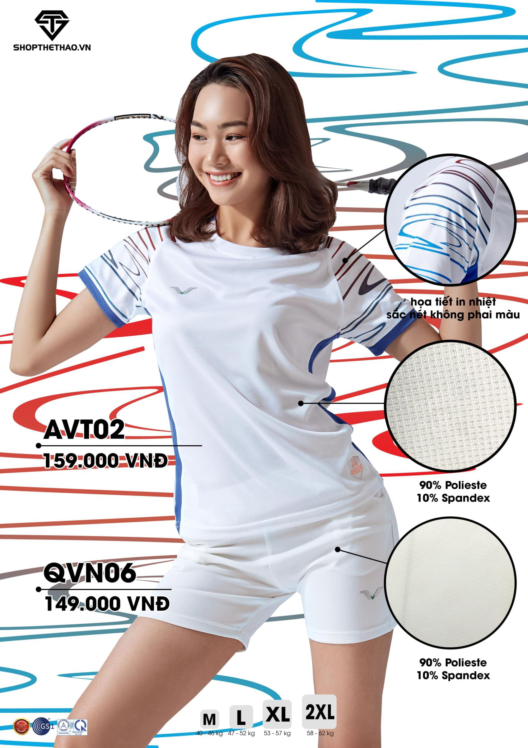 Áo Cầu Lông Nữ AVT01 – Tinh Tế Hiện Đại 01