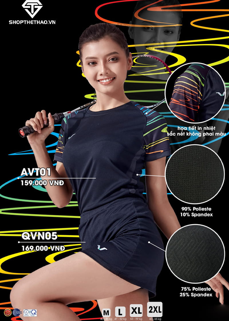 Áo Cầu Lông Nữ AVT01 – Tinh Tế Hiện Đại 02