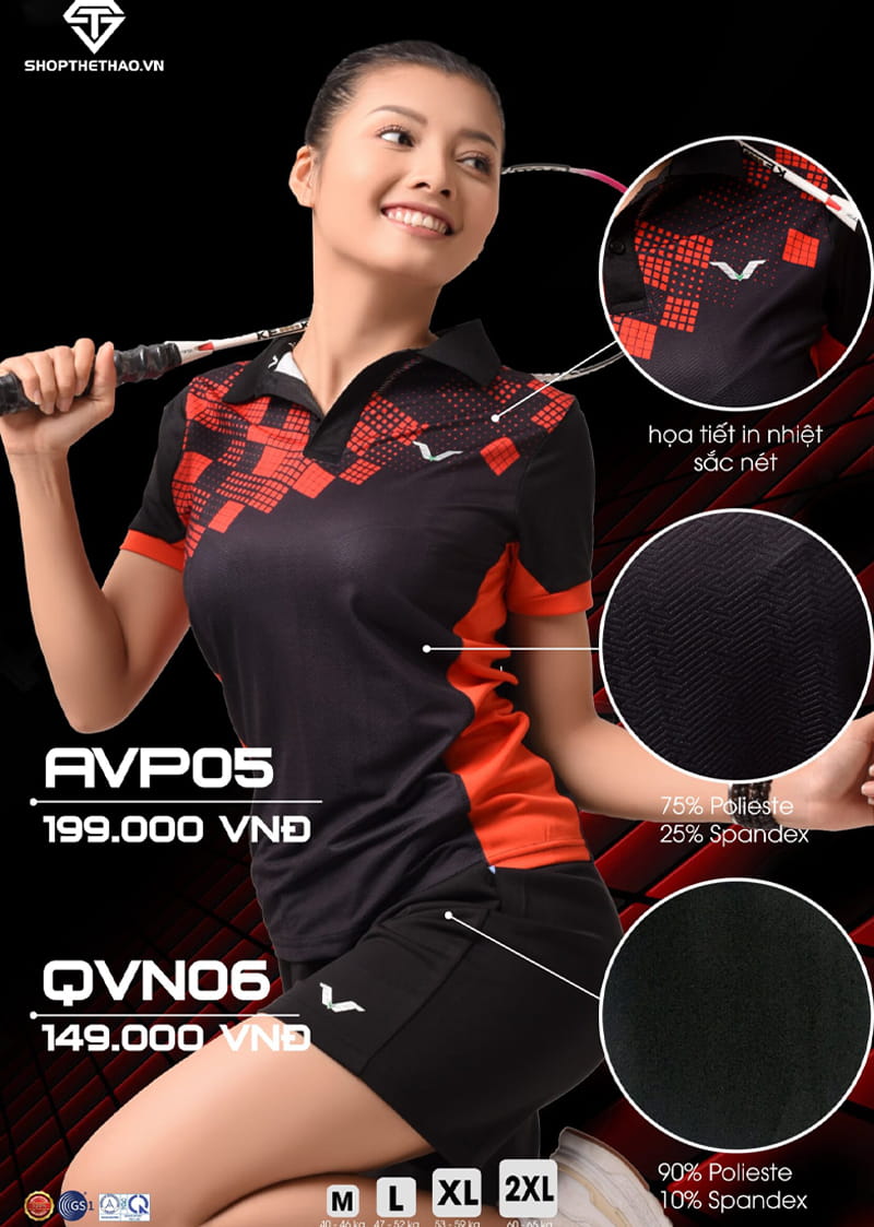 Áo Cầu Lông, Tennis Nữ AVP05 – Tự Tin Tỏa Sáng 01