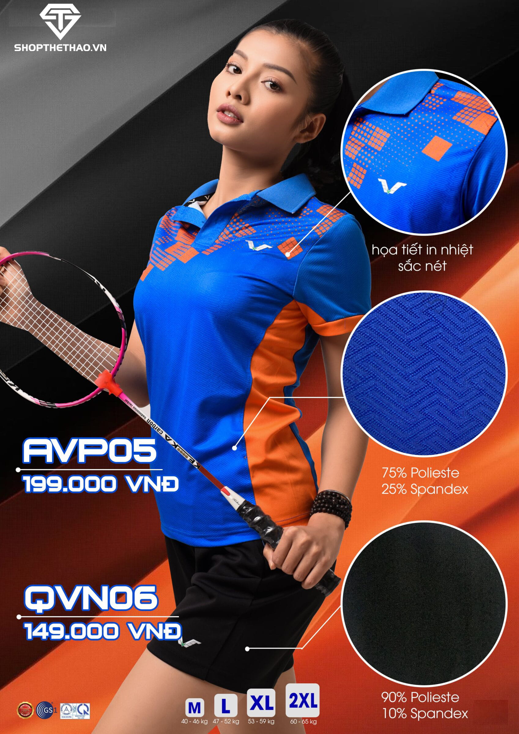 Áo Cầu Lông, Tennis Nữ AVP05 – Tự Tin Tỏa Sáng 02