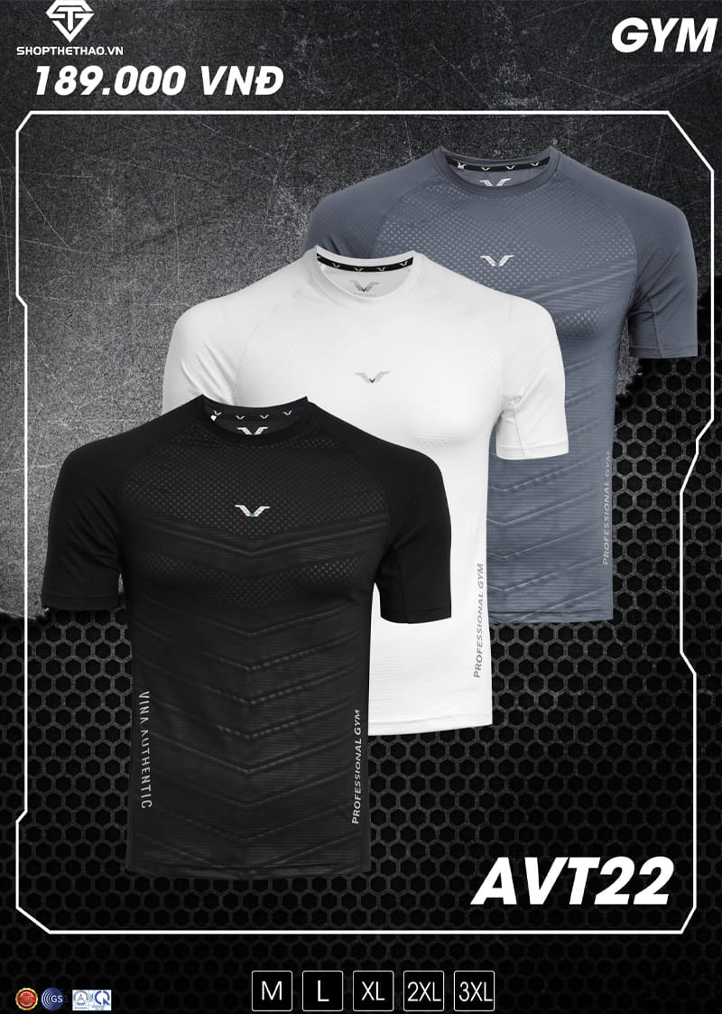 Áo Tập GYM AVT22 Chính Hãng Vina Authentic 01