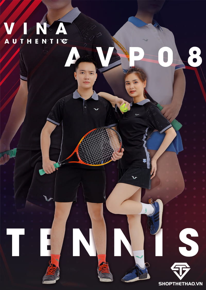 Áo Tennis Nam Nữ AVP08 Couple – Trẻ Trung Năng Động 01