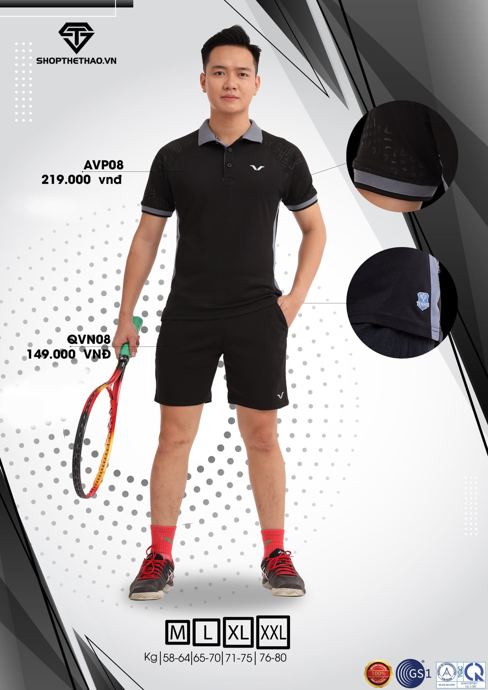 Áo Tennis Nam Nữ AVP08 Couple – Trẻ Trung Năng Động 02