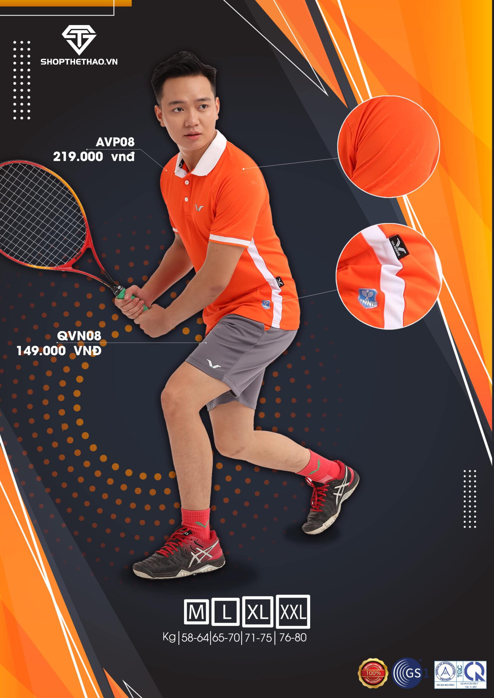 Áo Tennis Nam Nữ AVP08 Couple – Trẻ Trung Năng Động 04