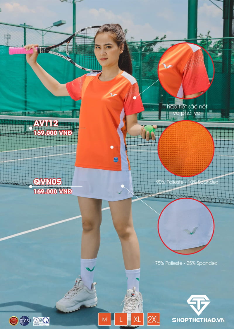 ÁO TENNIS NỮ AVT12 VINA AUTHENTIC – ĐƠN GIẢN TINH TẾ 01
