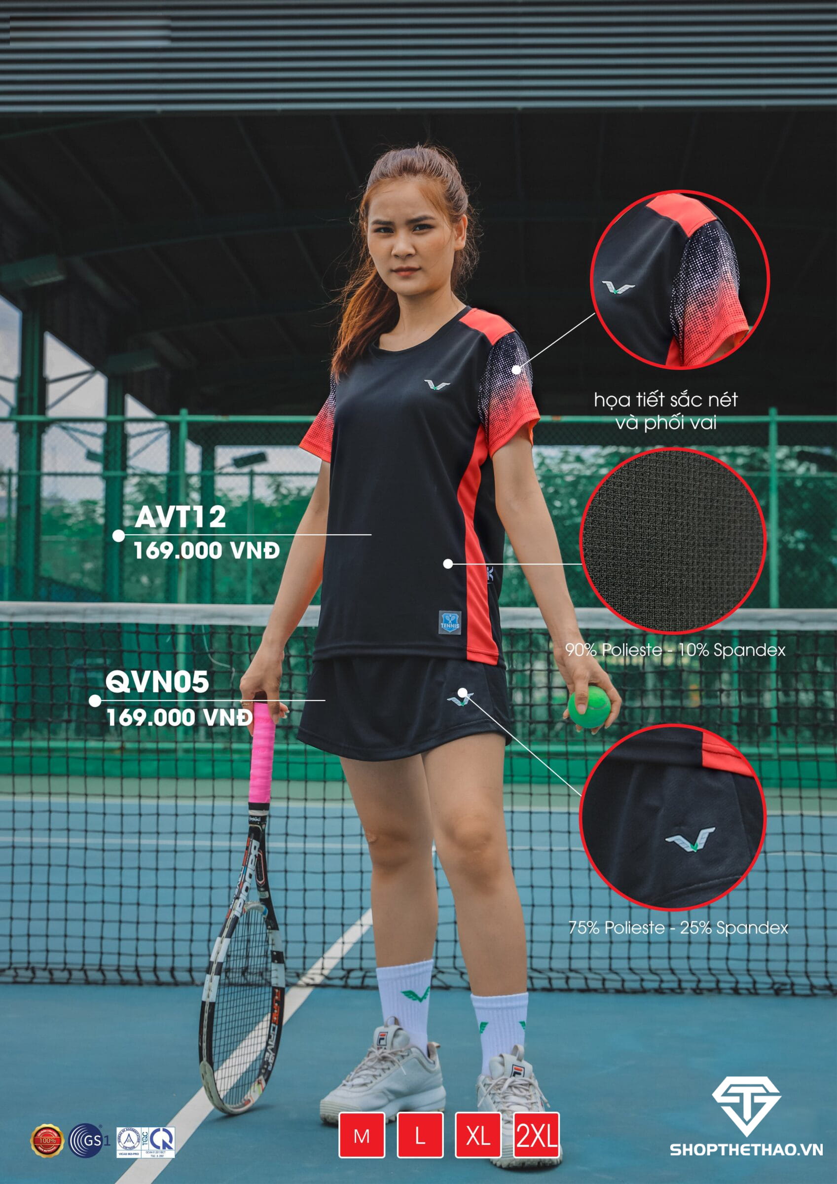 ÁO TENNIS NỮ AVT12 VINA AUTHENTIC – ĐƠN GIẢN TINH TẾ 02