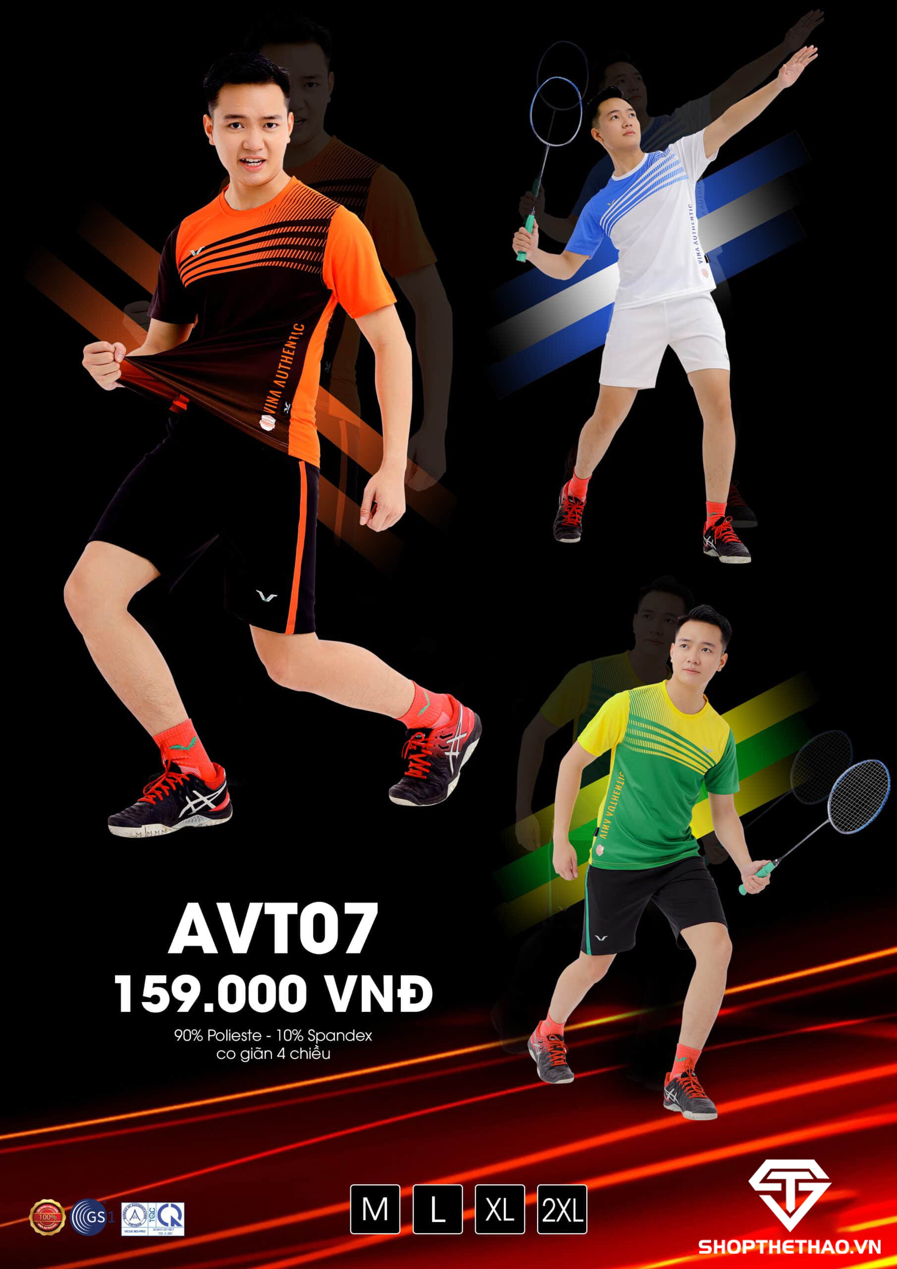 Áo Thể Thao Nam Chính Hãng Vina Authentic AVT07 02