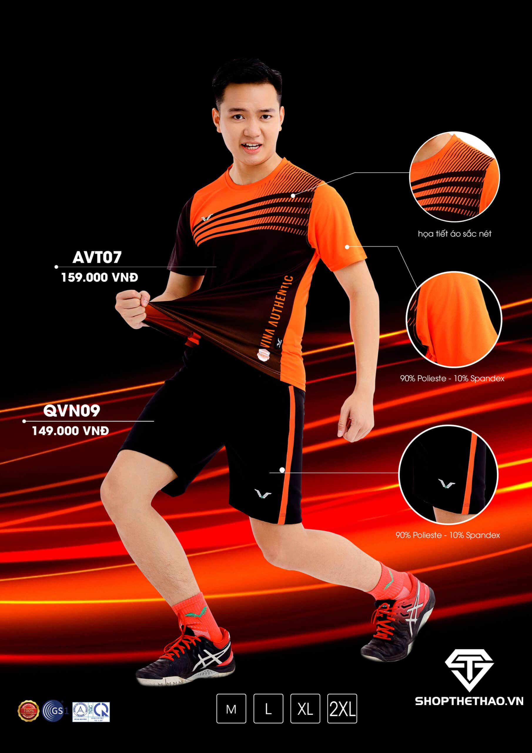 Áo Thể Thao Nam Chính Hãng Vina Authentic AVT07 03