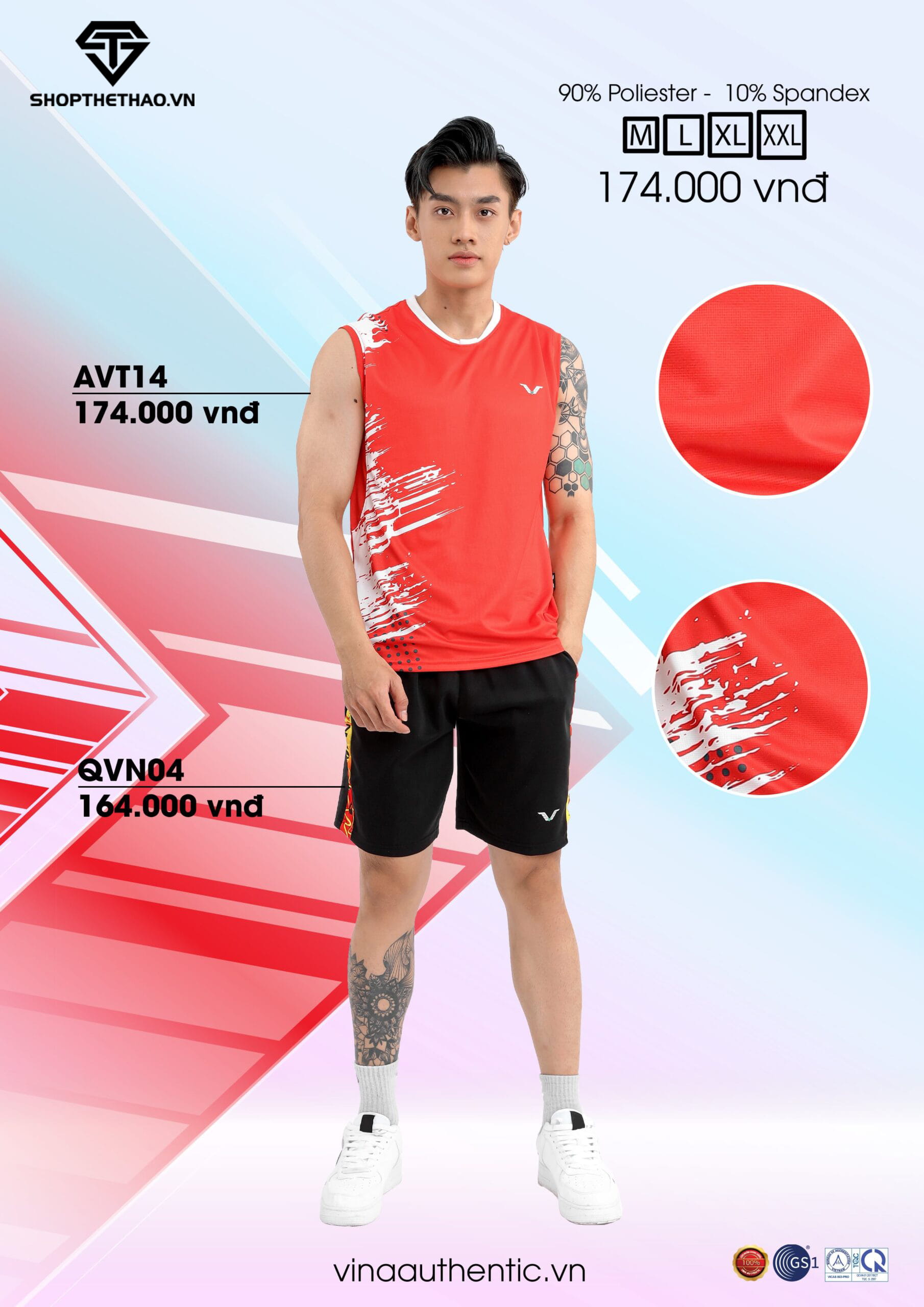 Áo Thể Thao Nam Ba Lỗ AVT14 – Tự Tin Chiến Thắng 02