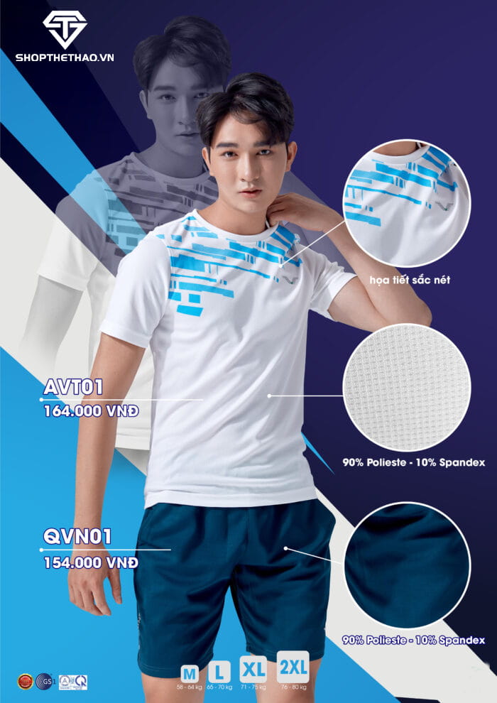 Áo Cầu Lông Nam Vina Authentic AVT01 – Đam Mê Bất Tận 01