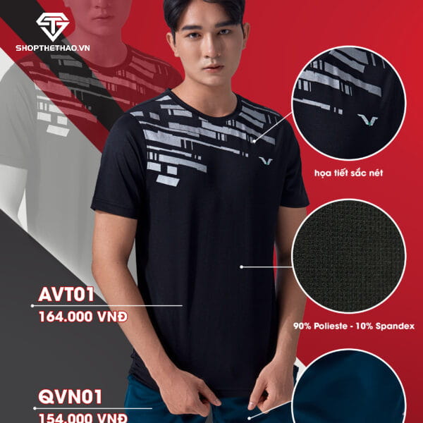 Áo Cầu Lông Nam Vina Authentic AVT01 – Đam Mê Bất Tận 03
