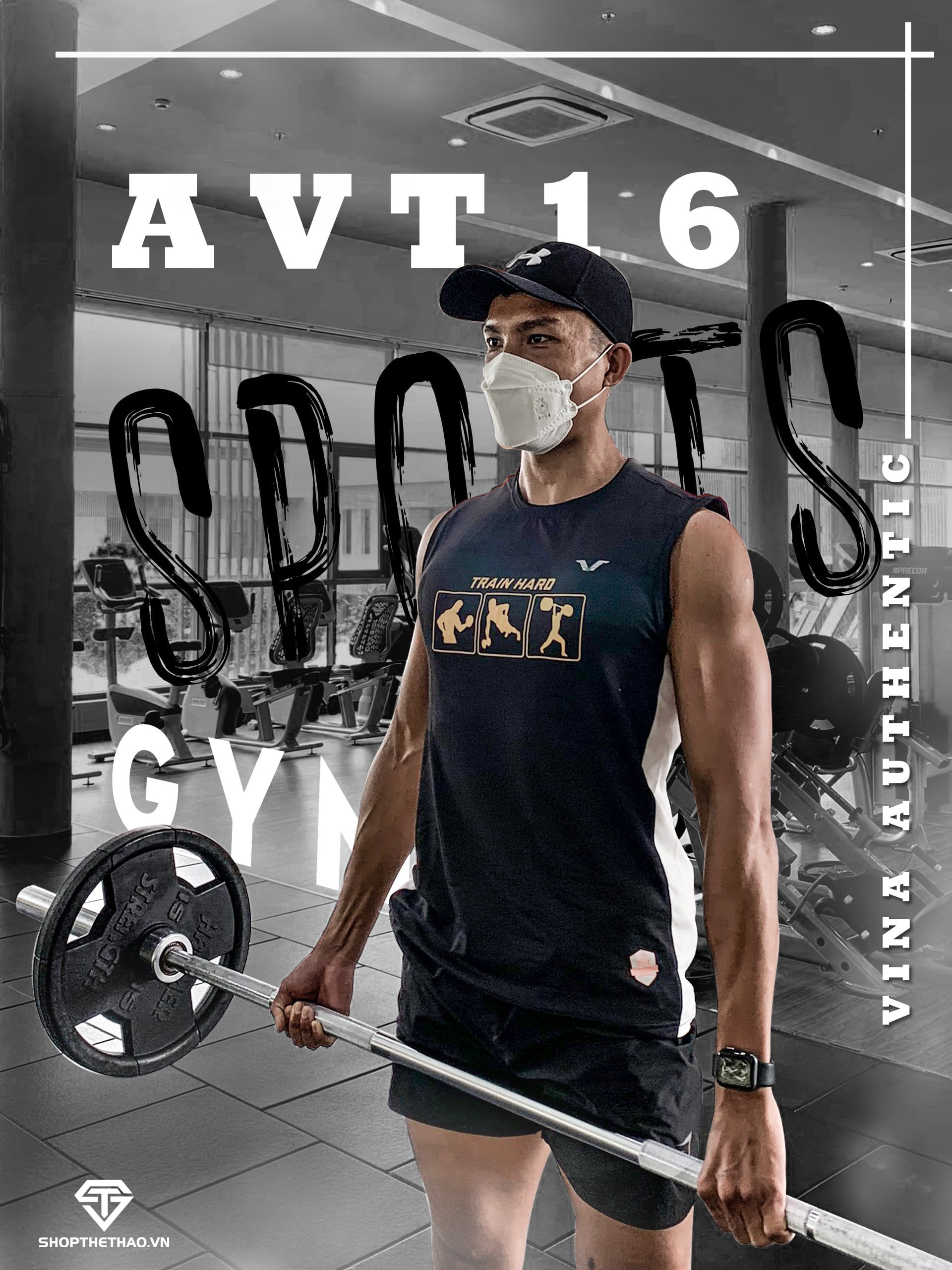 Áo Tập Gym Thể Thao Nam AVT16 Vina Authentic – Tự Tin Chinh Phục 04