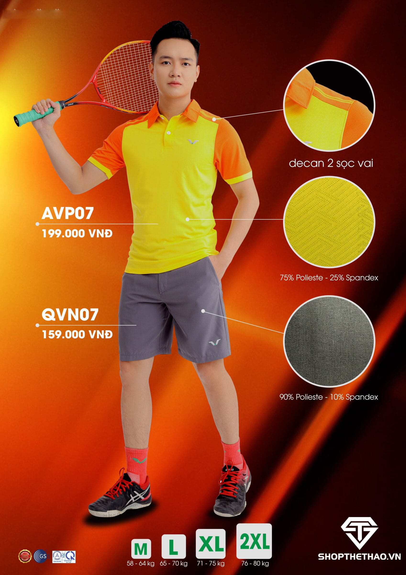 Áo Tennis Nam AVP07 Vina Authentic – Kiểm Soát Thế Trận 02