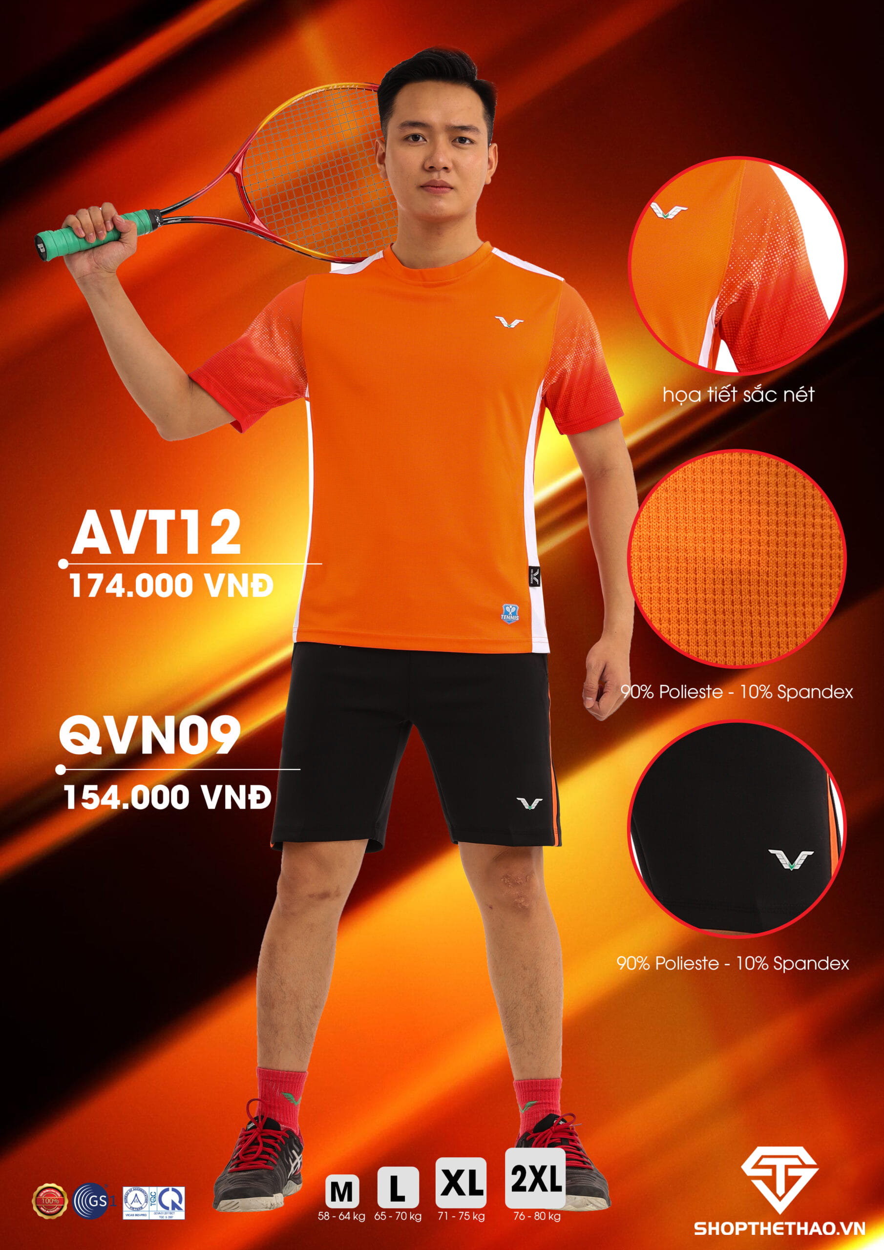 Áo Tennis Nam AVT12 – Phong Cách Thời Thượng 02