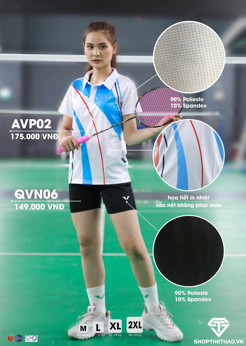 Áo Cầu Thể Thao Cầu Lông Nữ AVP02 – Ấn Định Cuộc Chơi 01