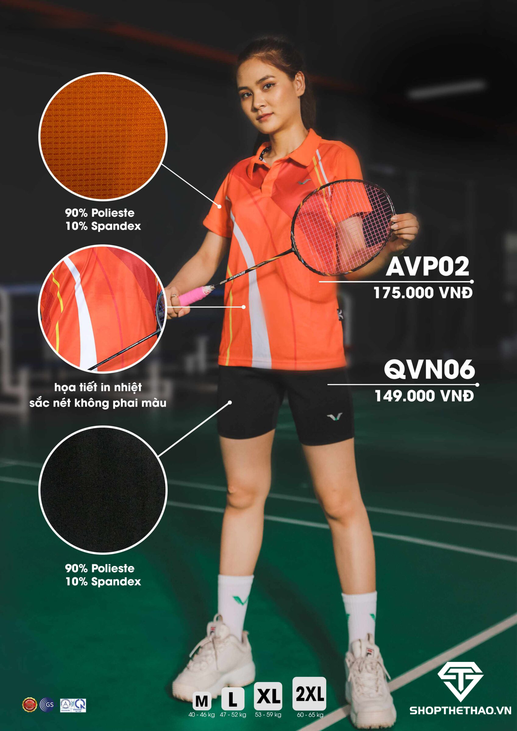 Áo Cầu Thể Thao Cầu Lông Nữ AVP02 – Ấn Định Cuộc Chơi 02