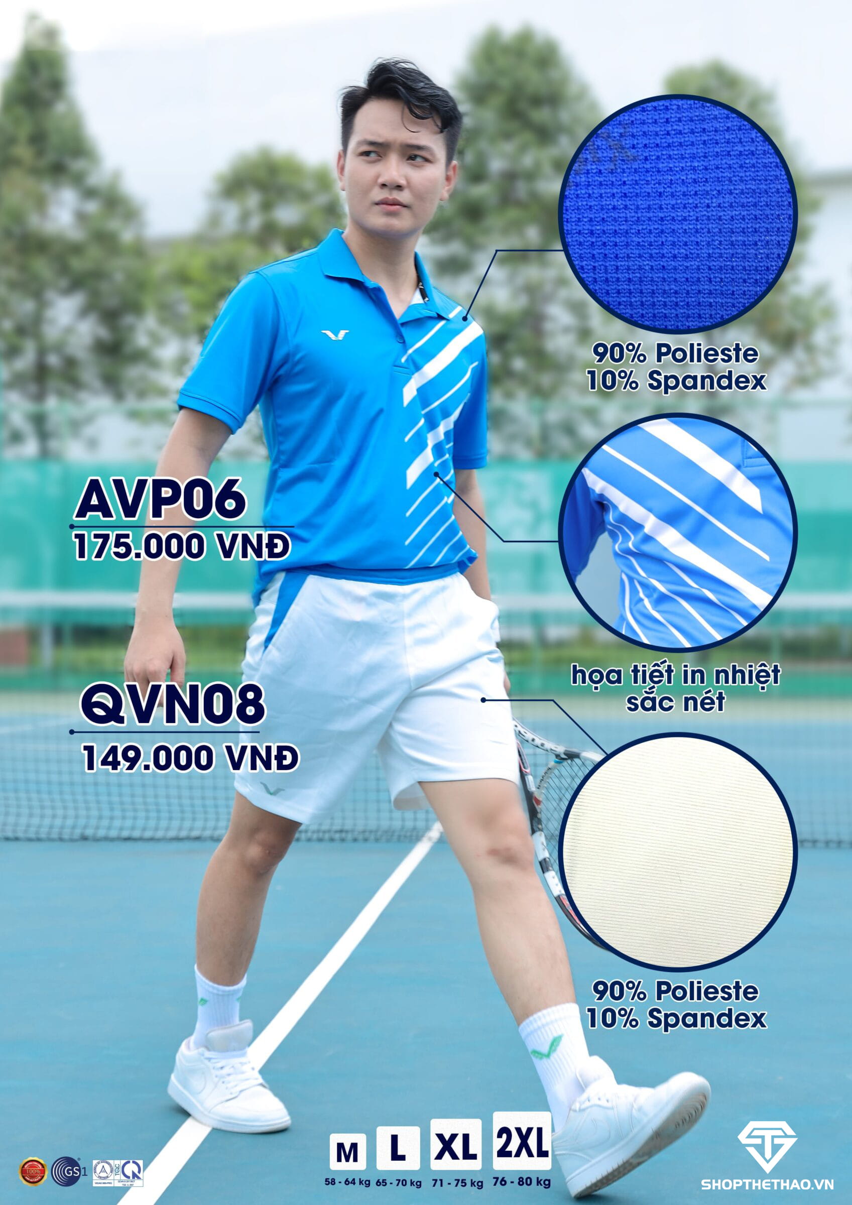 Áo Thể Thao Tennis Nam AVP06 – Thể Thao Bức Phá 02
