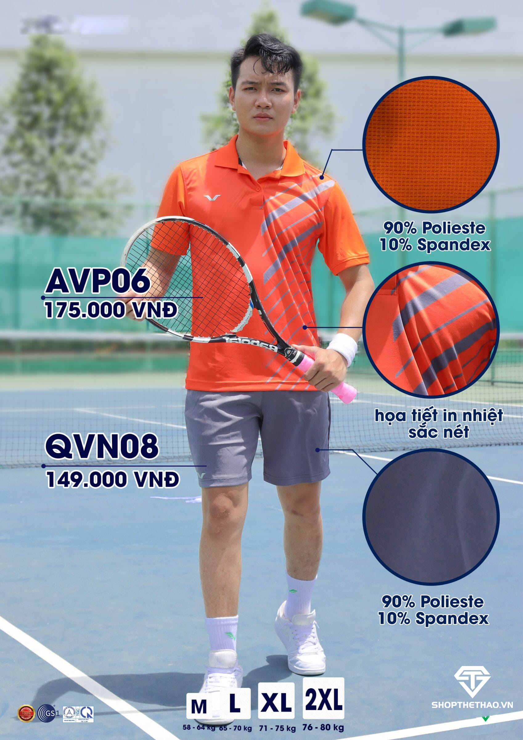 Áo Thể Thao Tennis Nam AVP06 – Thể Thao Bức Phá 03