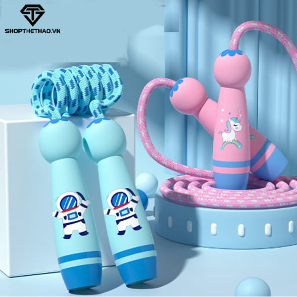 Dây Nhảy Thể Dục Trẻ Em Cán Gỗ Ngộ Nghĩnh Đáng Yêu - DN23 02